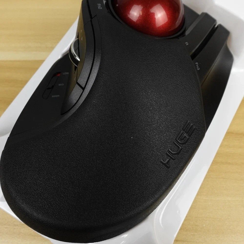 ELECOM HUGE Trackball Mouse Wired Finger-Operated M-HT1URBK Open Box